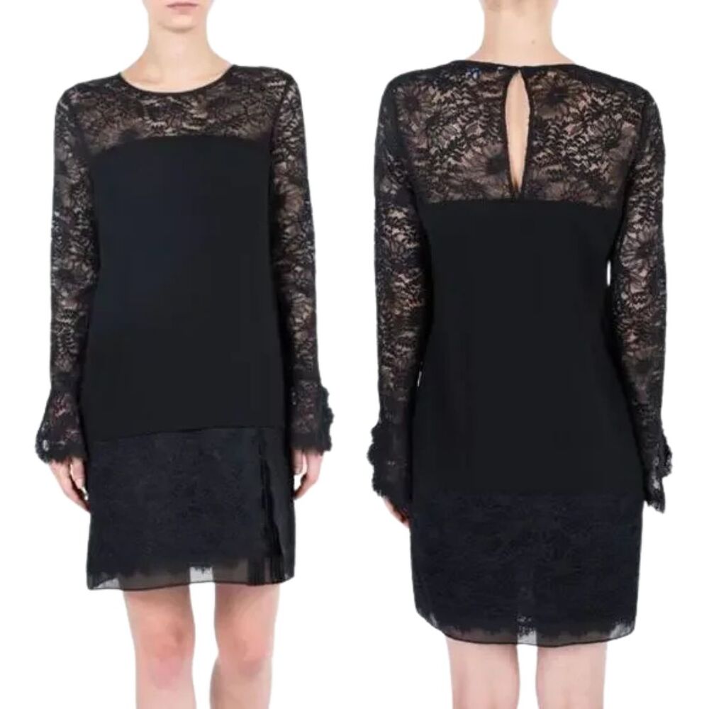 Diane von Furstenberg Lavana Black Lace Dress Size 2